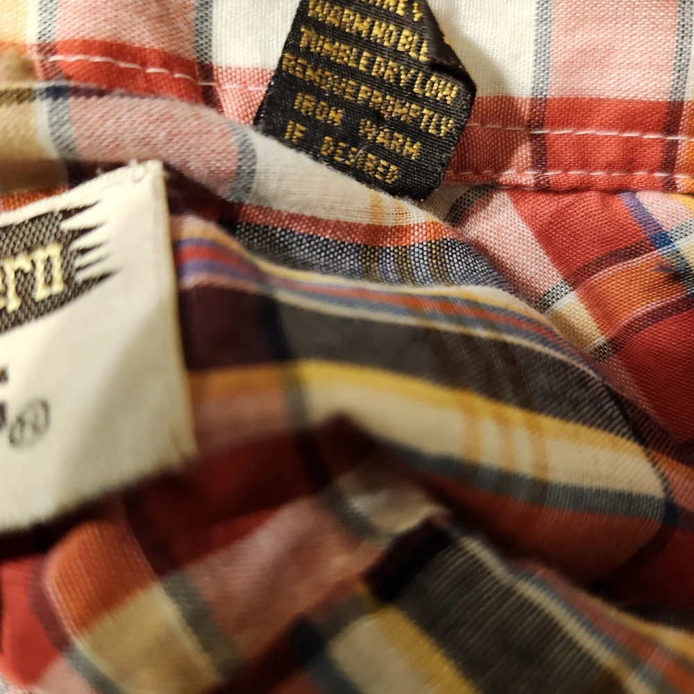 Youngbloods Authenis Western Red and Blue Plaid Button Down Shirt - Picture 7 of 10